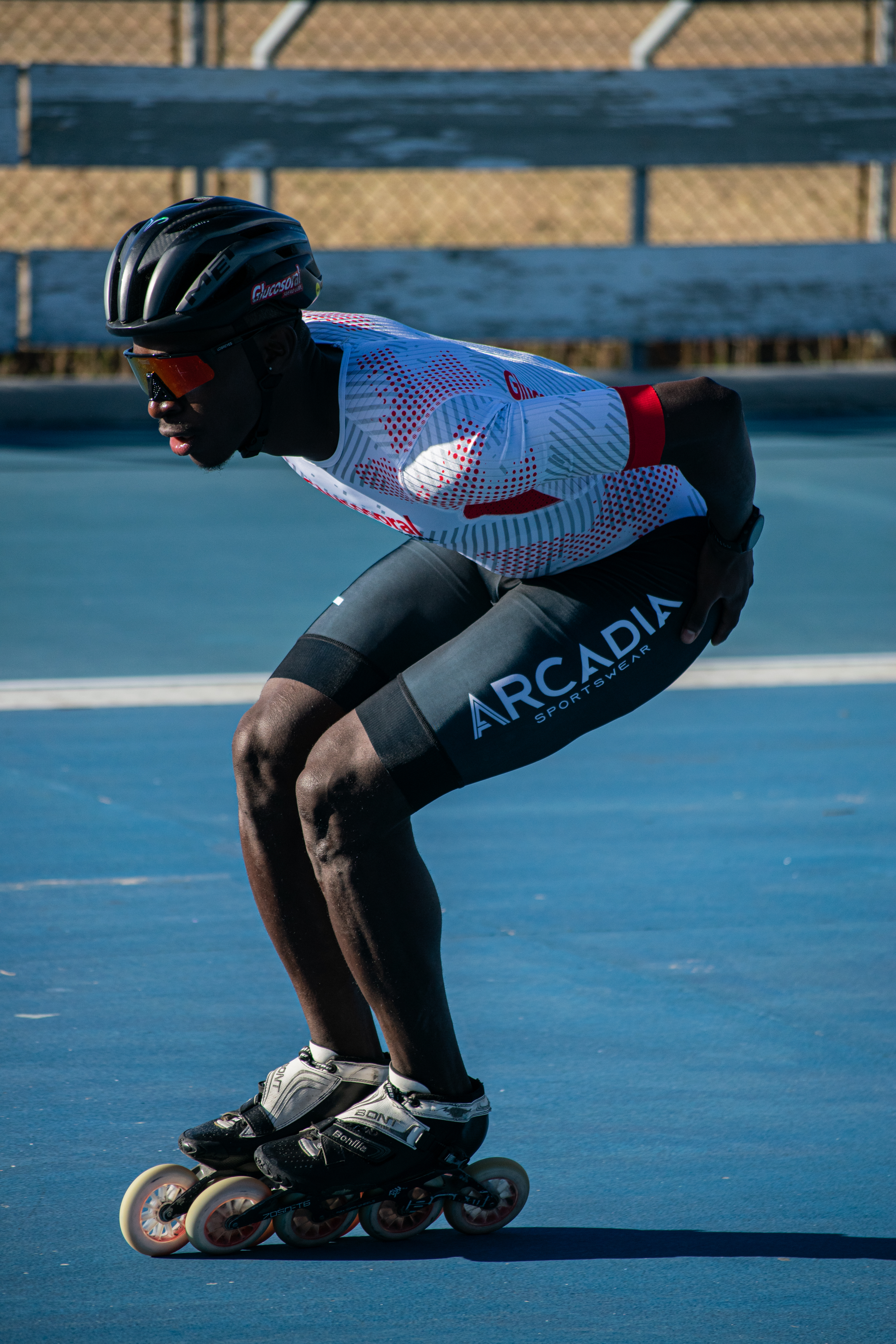 Atleta mostrando resistencia